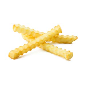 Double R  3/8" Crinkle Cut, Brined